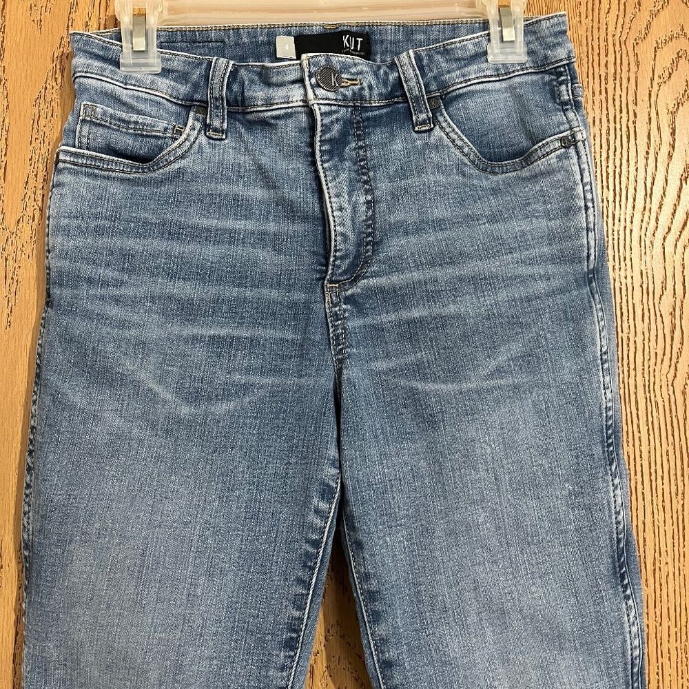 Kut from the KLOTH High Rise Connie Fab Ab Ankle Skinny Raw Hem Blue Jeans Sz-4 - Picture 2 of 9